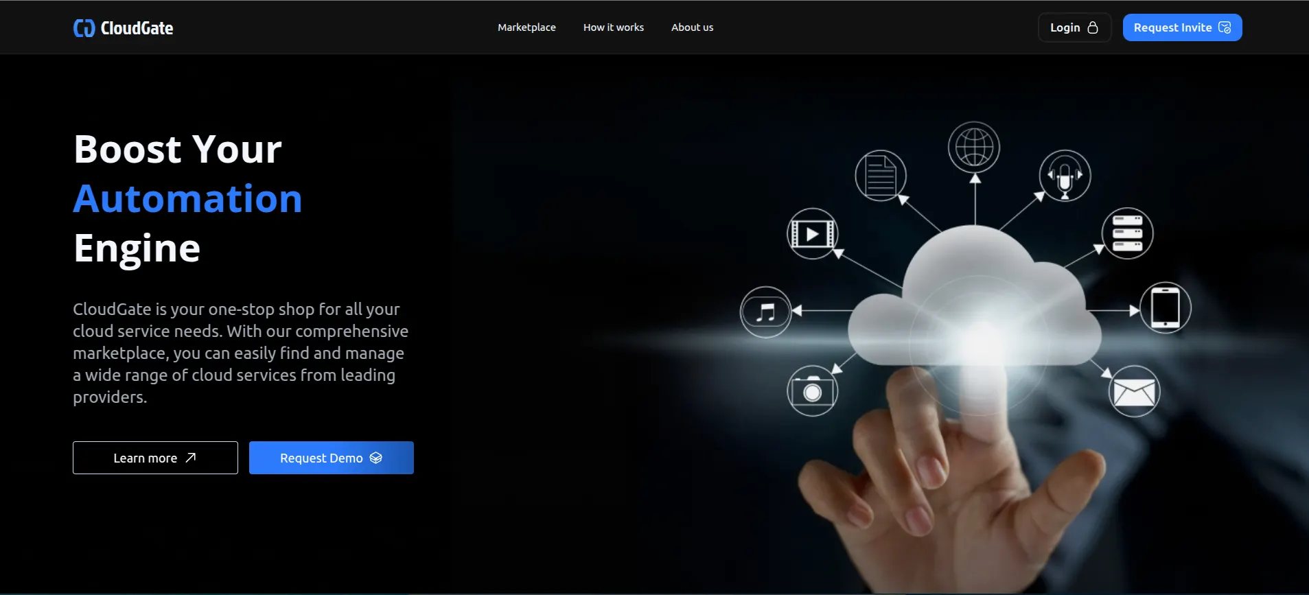 CloudGate cloud storage platform screenshot